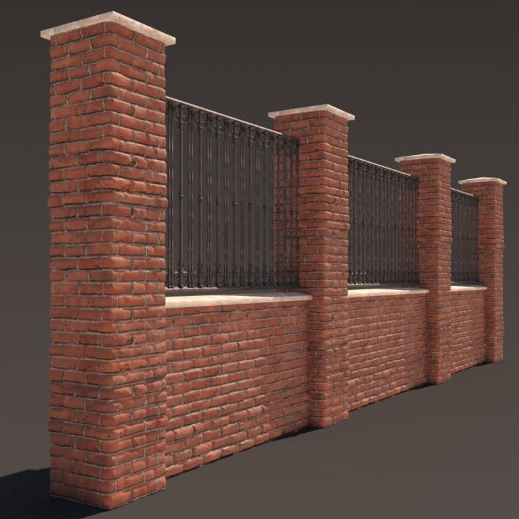 Brick wall Fence